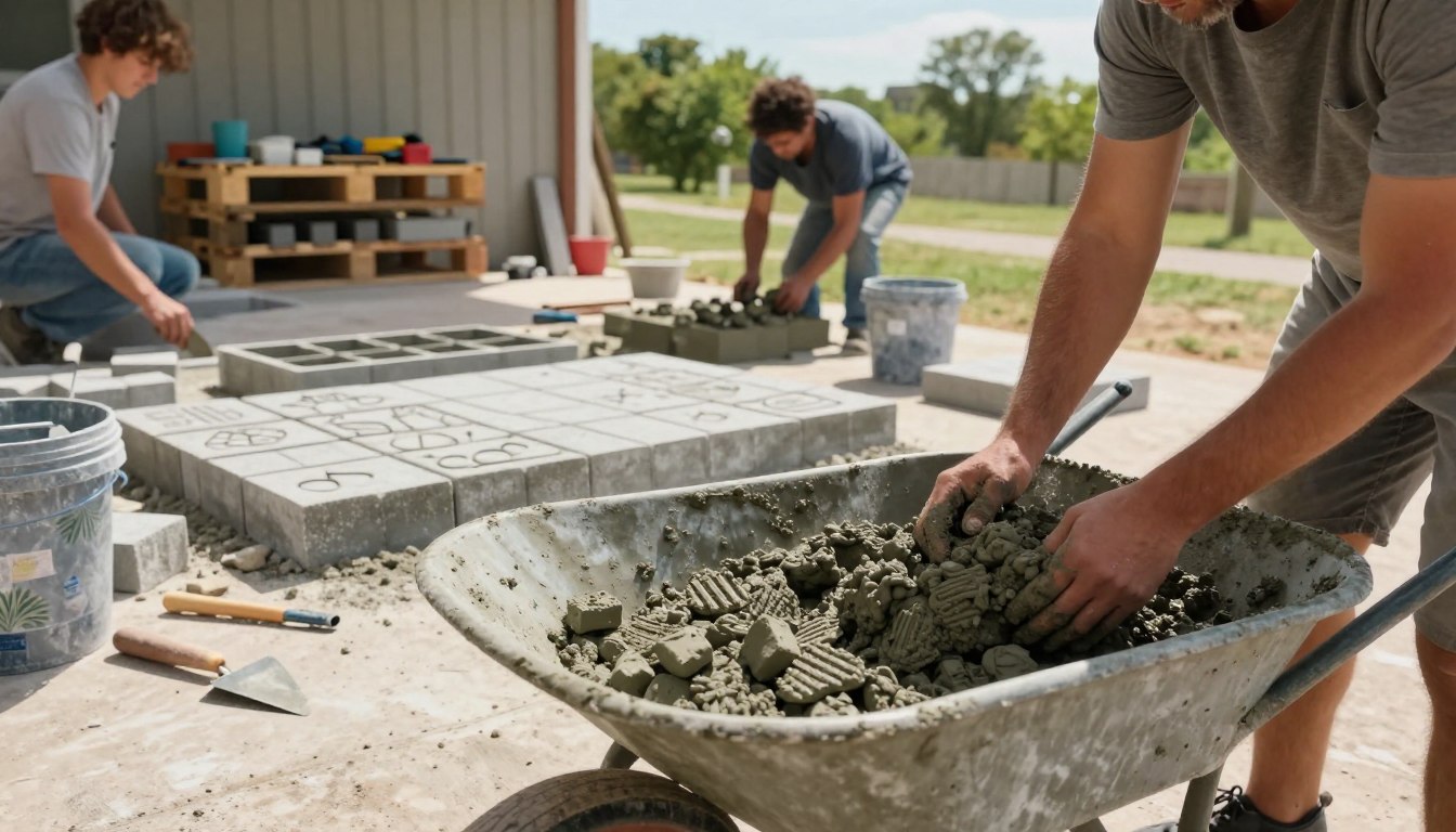 Amatorska produkcja kostki brukowej
