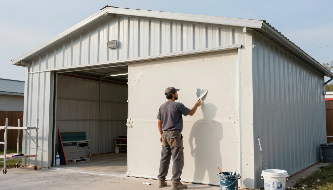 Jak otynkować garaż blaszany