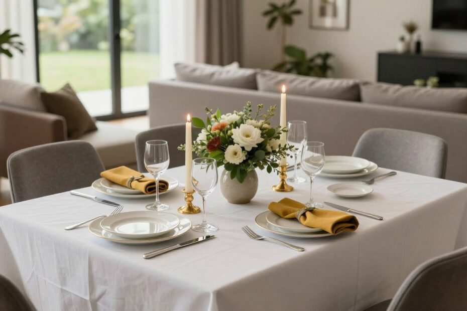 Jak ozdobić stół w salonie