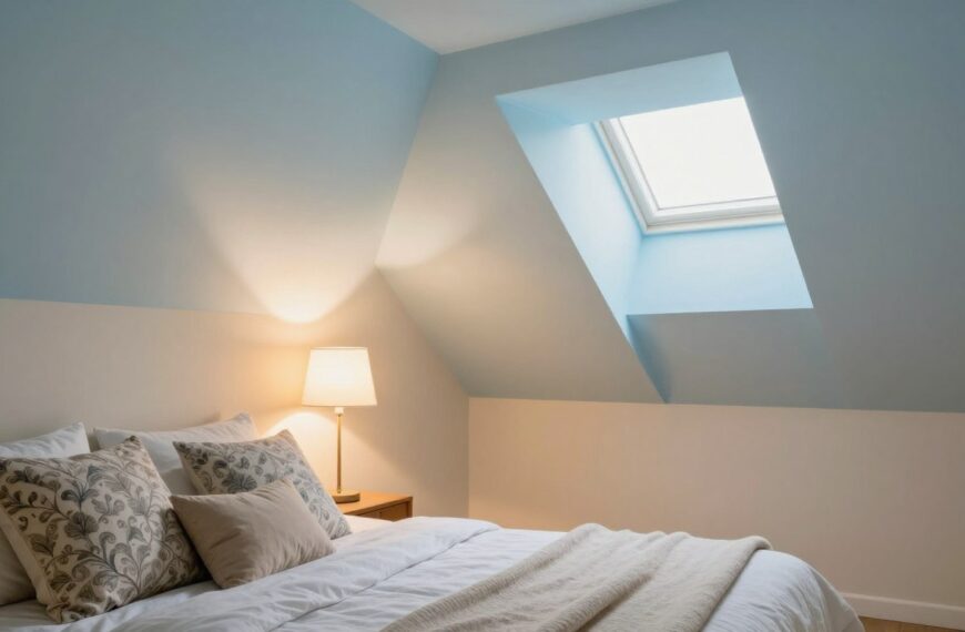 Jak pomalować skosy w sypialni