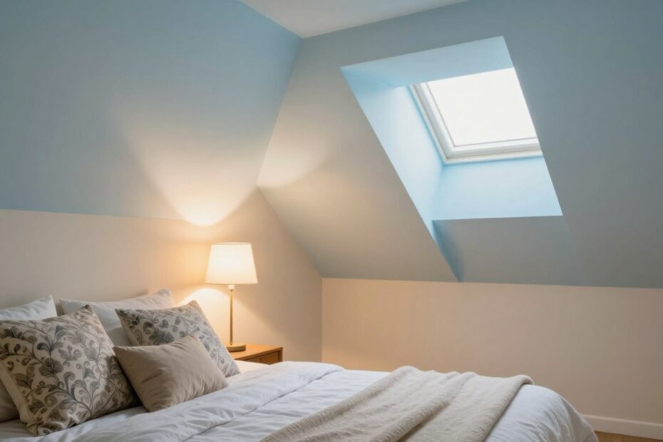 Jak pomalować skosy w sypialni