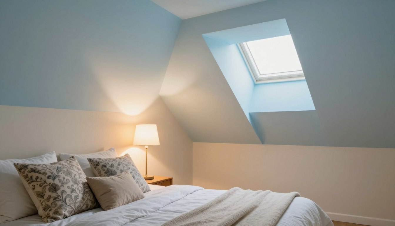 Jak pomalować skosy w sypialni