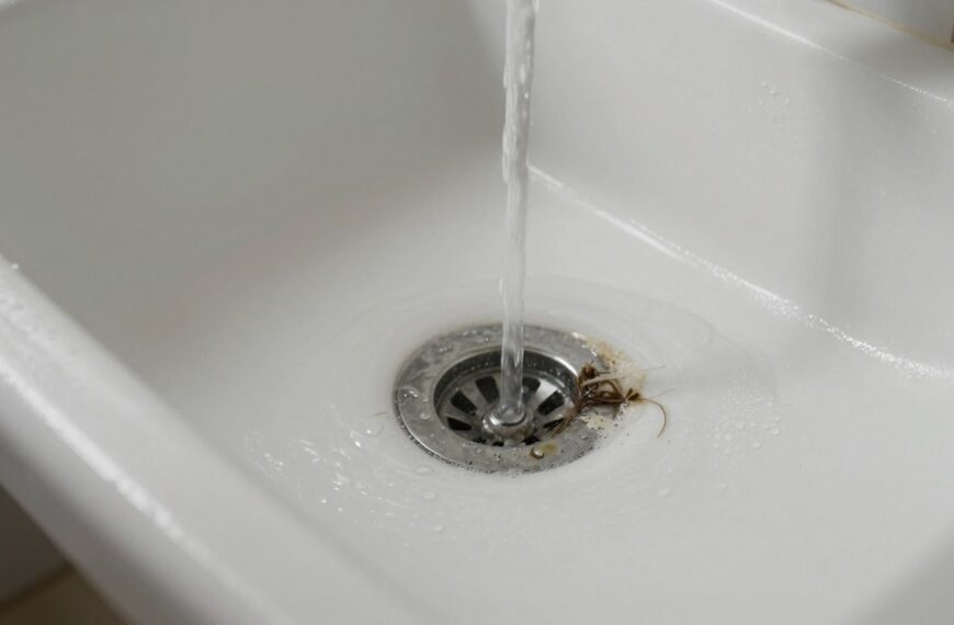 Słaby odpływ wody z brodzika