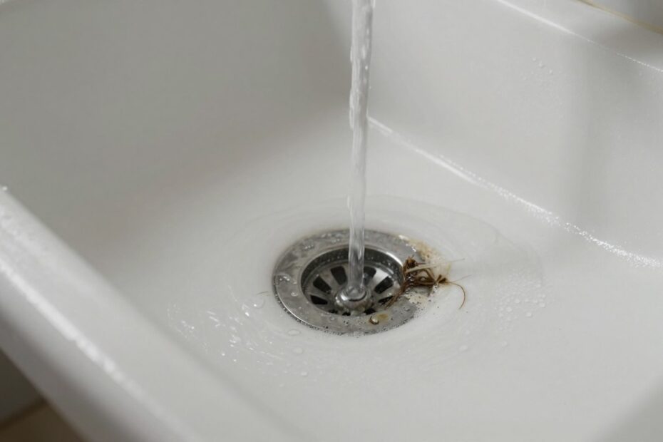 Słaby odpływ wody z brodzika