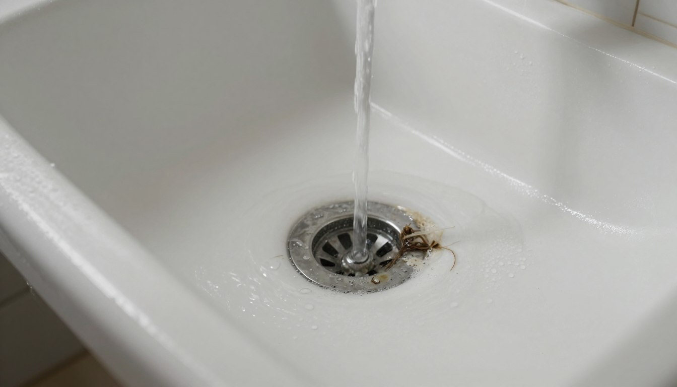 Słaby odpływ wody z brodzika