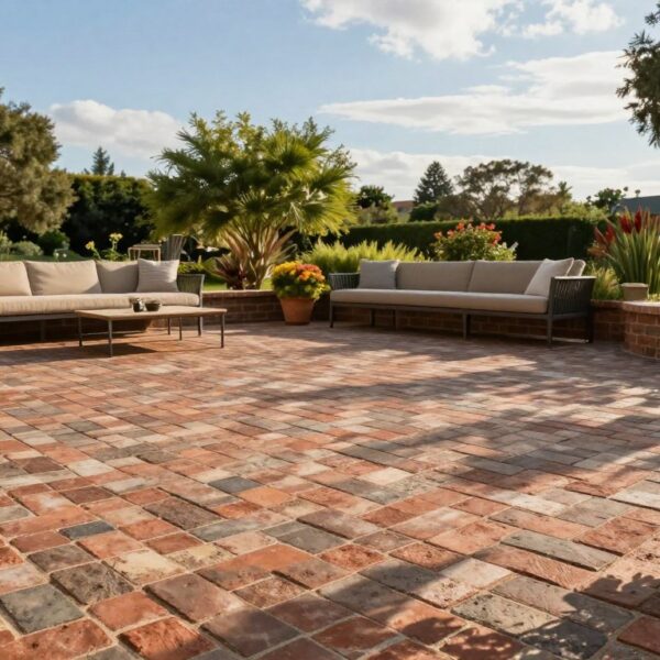 Taras z cegły rozbiórkowej